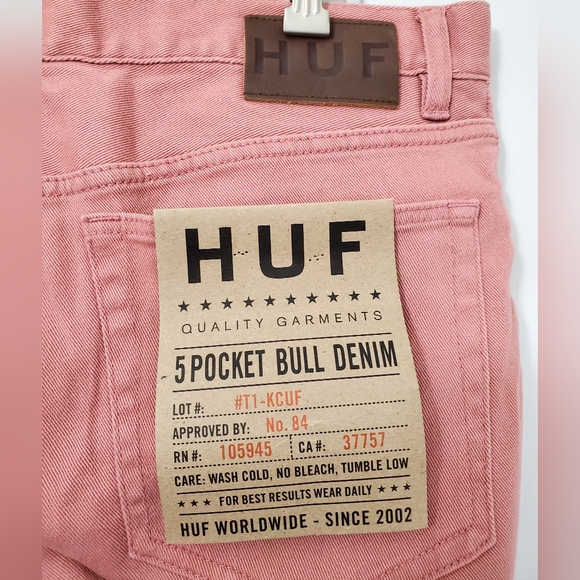 HUF WORLDWIDE Men's 5 Pocket Bull Denim Jeans sz 34✨️🆕️ - Picture 6 of 9
